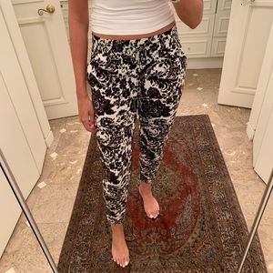 Paisley print silk pants